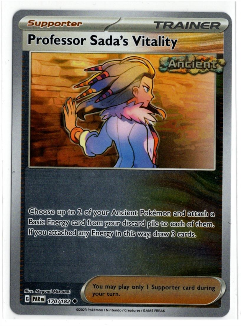 Pokemon Paradox Rift Reverse Holo 170/182 Professor Sada's Vitality