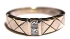 14k white gold .20ct VS1 H princess diamond wedding band ring 3.3g 5 — photo 2