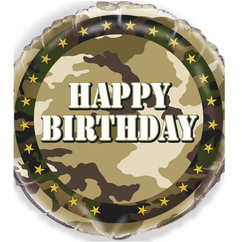 Operation Camo Military Camouflage Birthday Party Decoration Foil Mylar  Balloons 