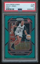 Haley Jones 2023 Panini Prizm WNBA Teal #138 Rookie RC /49 PSA 9