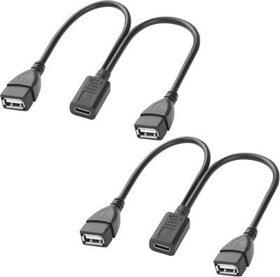 USB C auf Dual USB2.0 Ladekabel 5V 3A 30cm 2er Pack
