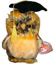 Ty Beanie Baby - SMARTEST the 2003 Graduation Owl 7" MWMTs Stuffed Animal Toy