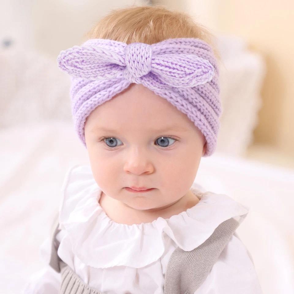 6 PIEZAS Diadema Tejida Elástica Bebé Niña Niño Invierno Cálida Banda para el Cabello Accesorios Foto 4 de 4