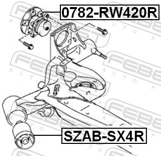 WHEEL HUB 0782-RW420R FOR FIAT SEDICI SUZUKI SX4/CLASSIC M16A 1.6L D19AA 1.9L - Picture 3 of 9