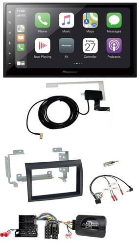 Pioneer volante USB 2DIN Bluetooth DAB autoradio per Citroen Peugeot Fiat nero