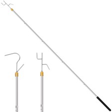 Clothes Hook Pole,29-71 Inch Adjustable Extension with 19mm diameter rod hook