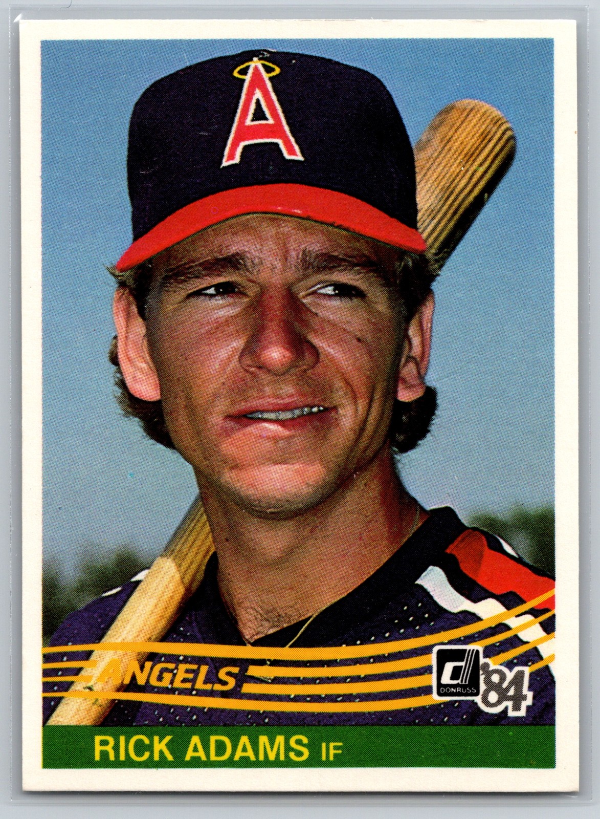 1984 Donruss Rick Adams #85 California Angels Baseball Card MLB Infielder