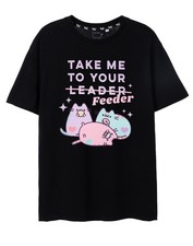 Image of Pusheen Short Sleeved T-Shirt | Womens Black | Official Merch