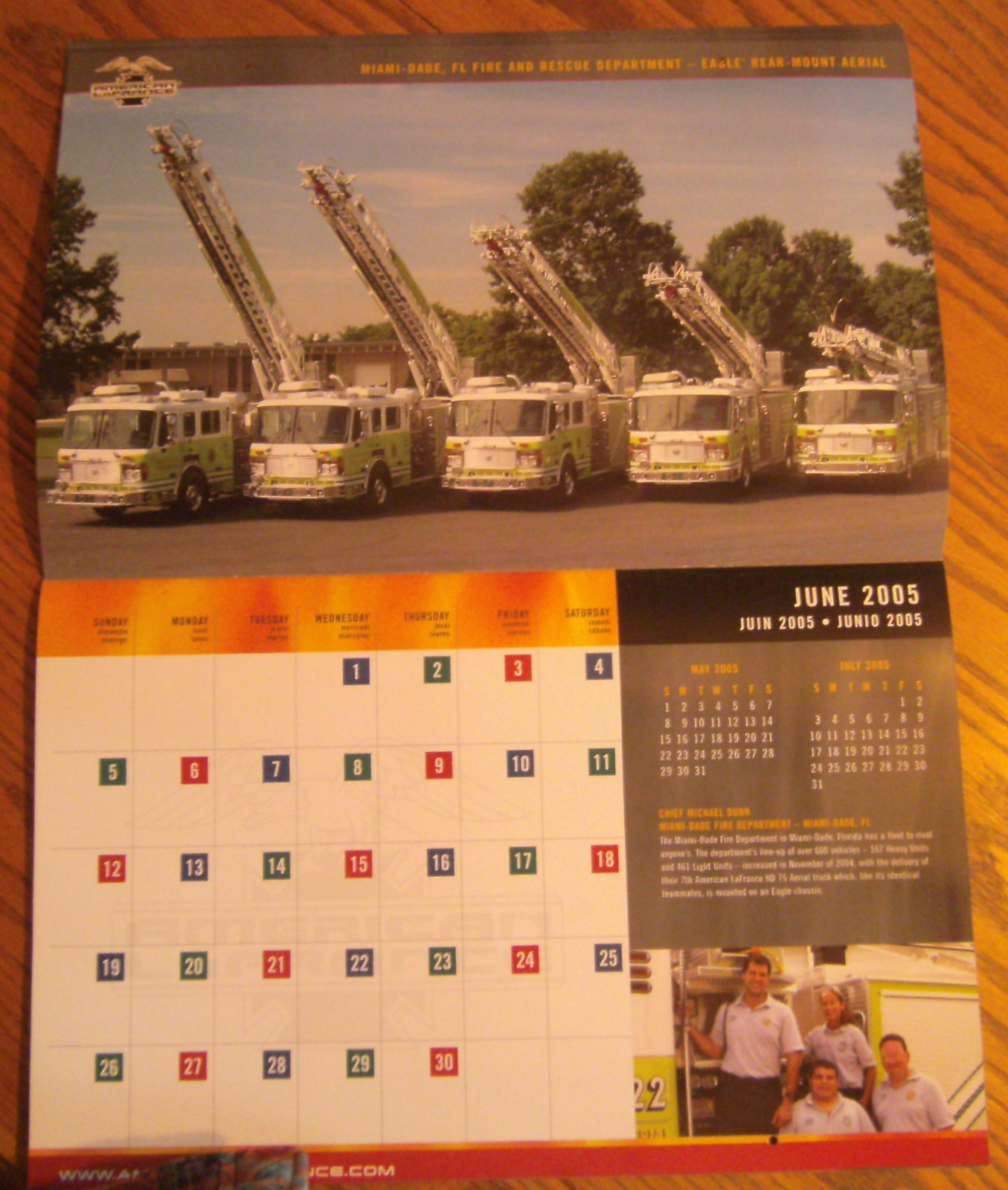 American LaFrance Calendar Fire Department Photos of Fire Apparatus Vintage