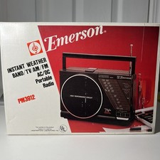 Emerson PM3912 radio vintage multi-band receiver Weather/ TV/ AM/ FM/ AC/ DC