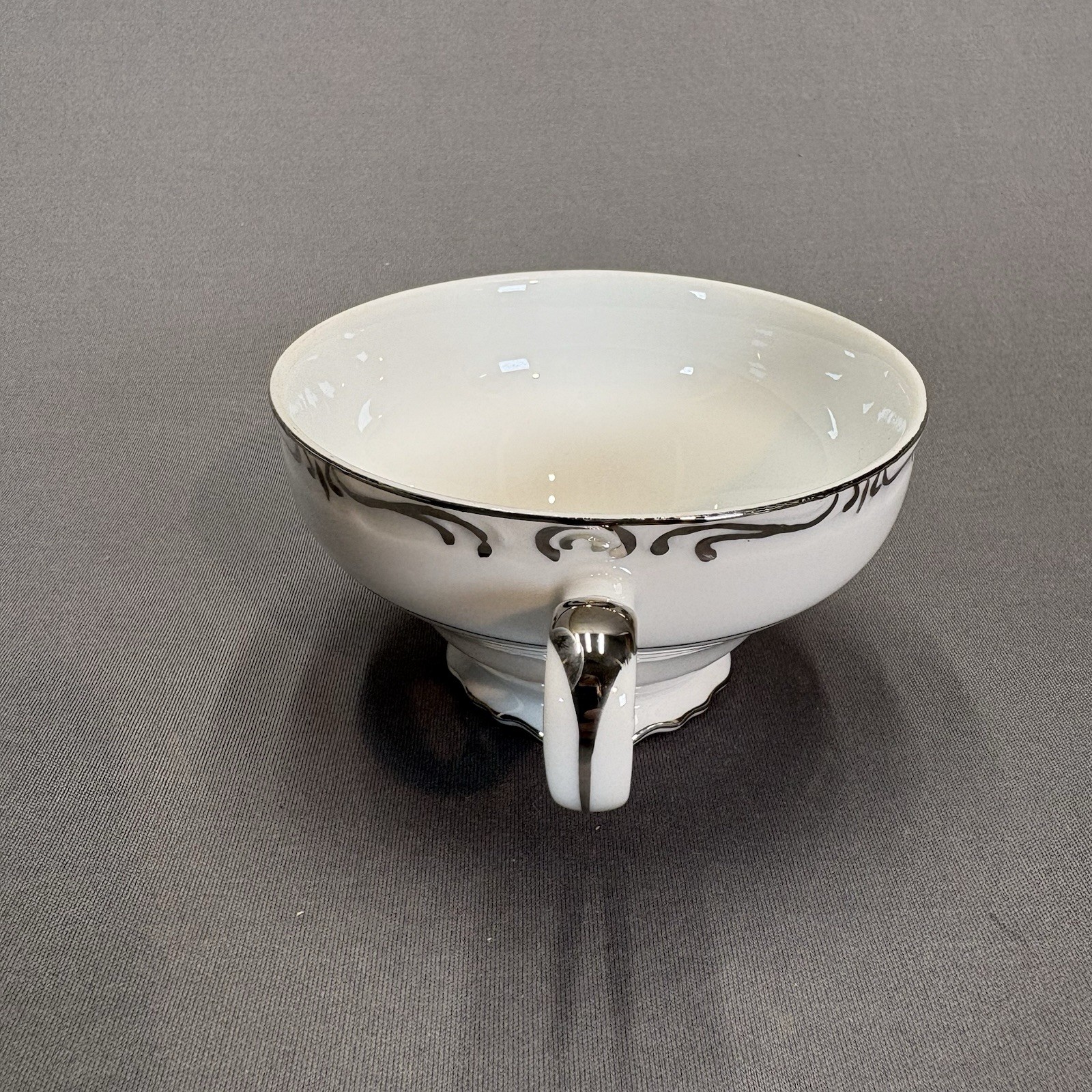 Empress China Regent Platinum Scrolls Tea Coffee Cup and Saucer Replacements