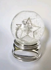 Snow Globe JOY TO THE WORLD Star Whimsical Glitter Holiday Musical Singing Song