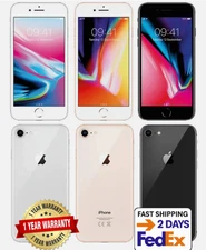 Apple iPhone 8 - 64/128/256GB Unlocked For All - Excellent A+ 1 Year Warranty