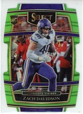 2021 Panini Select Zach Davidson Concourse Neon Green Die Cut Rookie RC /349