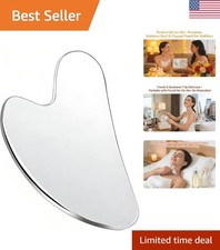 Elegant Stainless Steel Gua Sha Massager for Lymphatic Drainage  Youthful Glow