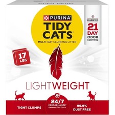Purina Tidy Cats Lightweight 24/7 Performance Odor Control Clumping Cat Litter