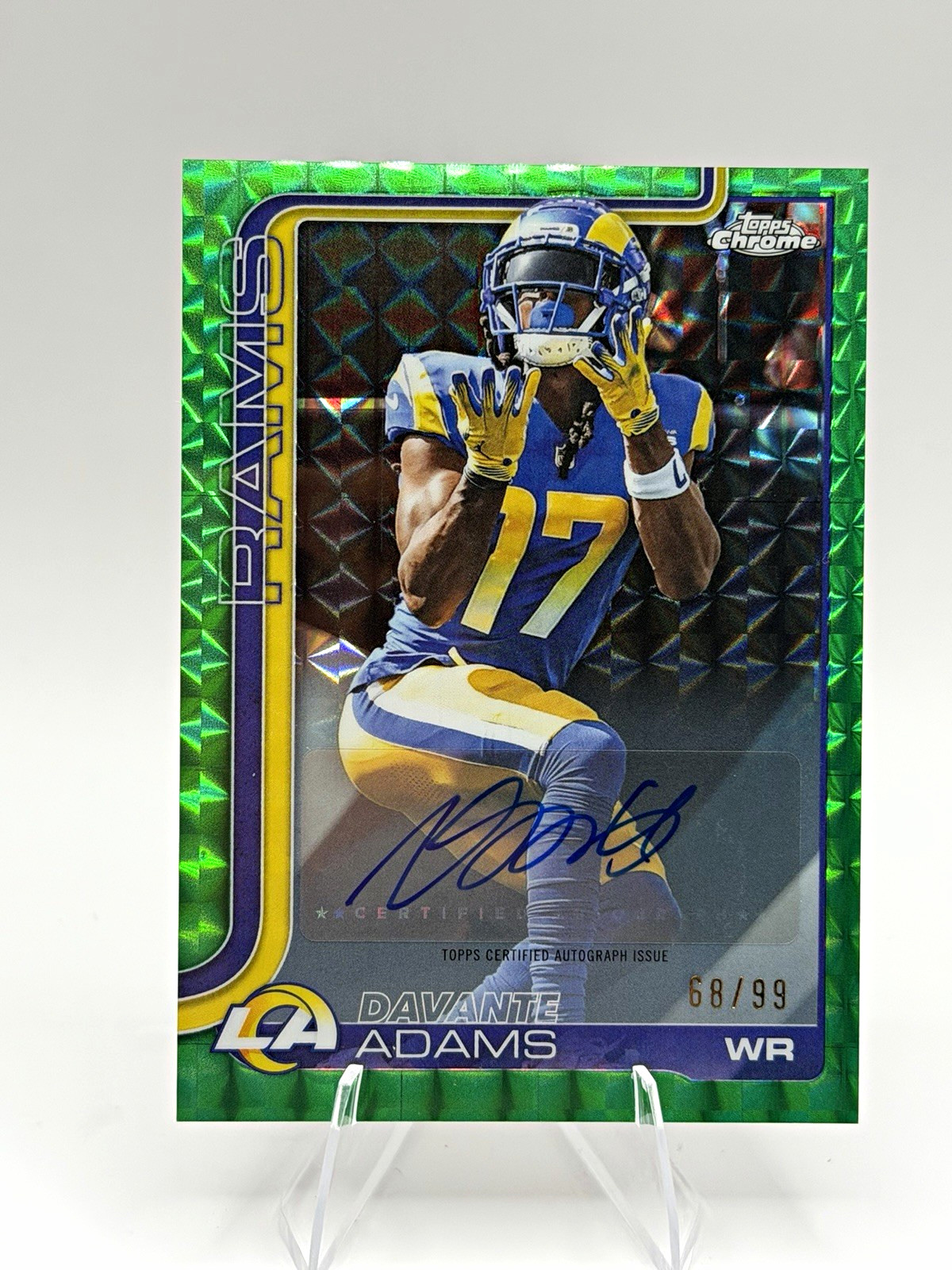 Topps 2025 Chrome Davante Adams Los Angeles Rams Autographs /99 BA-DAA