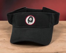 Vintage GEICO Caveman Black Visor Adjustable Strapback OSFM Hat Cap NEW NOS NWOT