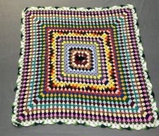 BEAUTIFUL HANDMADE CROCHET Blanket 30x30 Multicolor