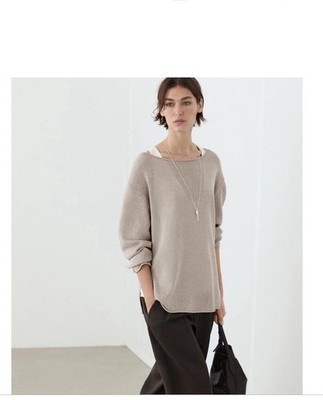 Brand new with Tags Massimo Dutti 100% cotton sweater, Long Sleeves, Open Neck.