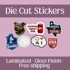 Custom Vinyl Stickers | Die Cut Stickers | Logo Stickers | Free Shipping