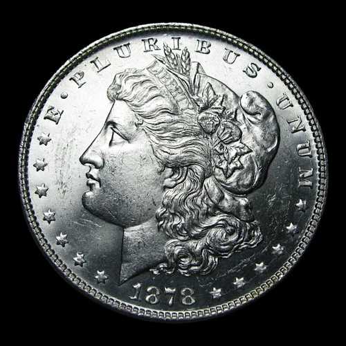 1878 7/8 TF Stong Variety Morgan Dollar Silver ---- Gem BU Coin ---- #KK402