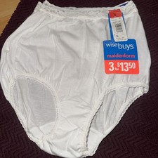 Vintage 80  s, Women  s Panties, White, 5, NWT, Cotton with Lace Trim.