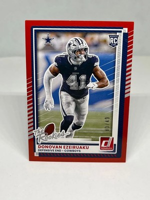 Donovan Ezeiruaku 2025 Donruss Rookies & Highlights Red /49 Cowboys #DRH-7