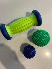 Foot Massage Roller Spikey Ball Set - for Plantar Fasciitis Relief, Acupuncture