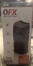 Altavoz Recargable Bluetooth QFX 2x4" + Luces LED Fiesta NUEVO