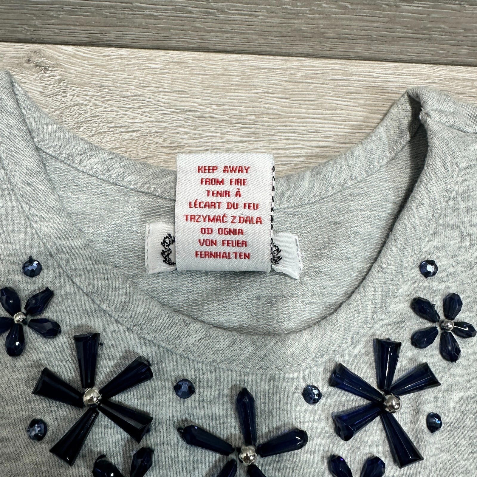 AphOrism Girls Dress Age 7-8 Years Blue Grey Blue Metalic 100% Cotton image 4