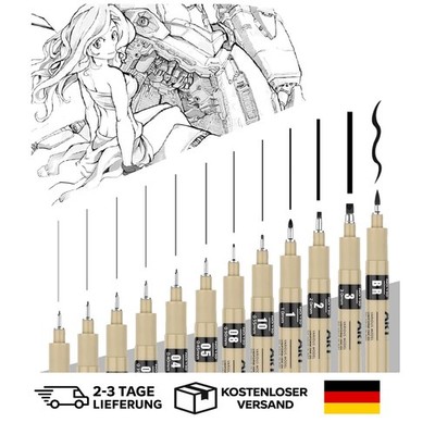 Fineliner Set 12 Stück   Ungiftige und lichtbeständige Stifte für kreative Köpfe