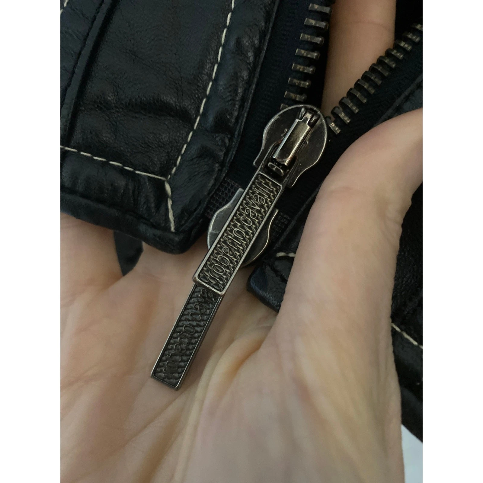 Gucci giacca pelle donna taglia M nera pelle agnello biker moto spigolosa lusso