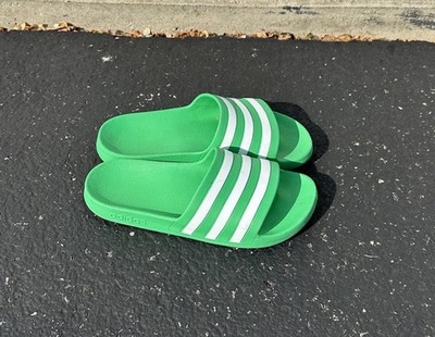 Men s shoes Adidas Boost Comfort Green slides slip on Sandel Size 9