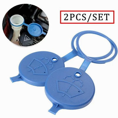 #ad 2 Piece Blue Washer Fluid Reservoir Cap Set 2.28 in Fits Citroen C4 C5 Xsara ZX $14.59