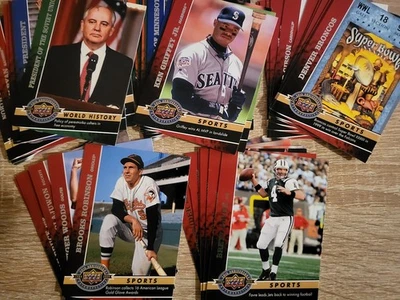 47x Upper Deck 20th Anniversary Retrospective Cards: Favre, Yankees, Politics - Bild 1 von 4