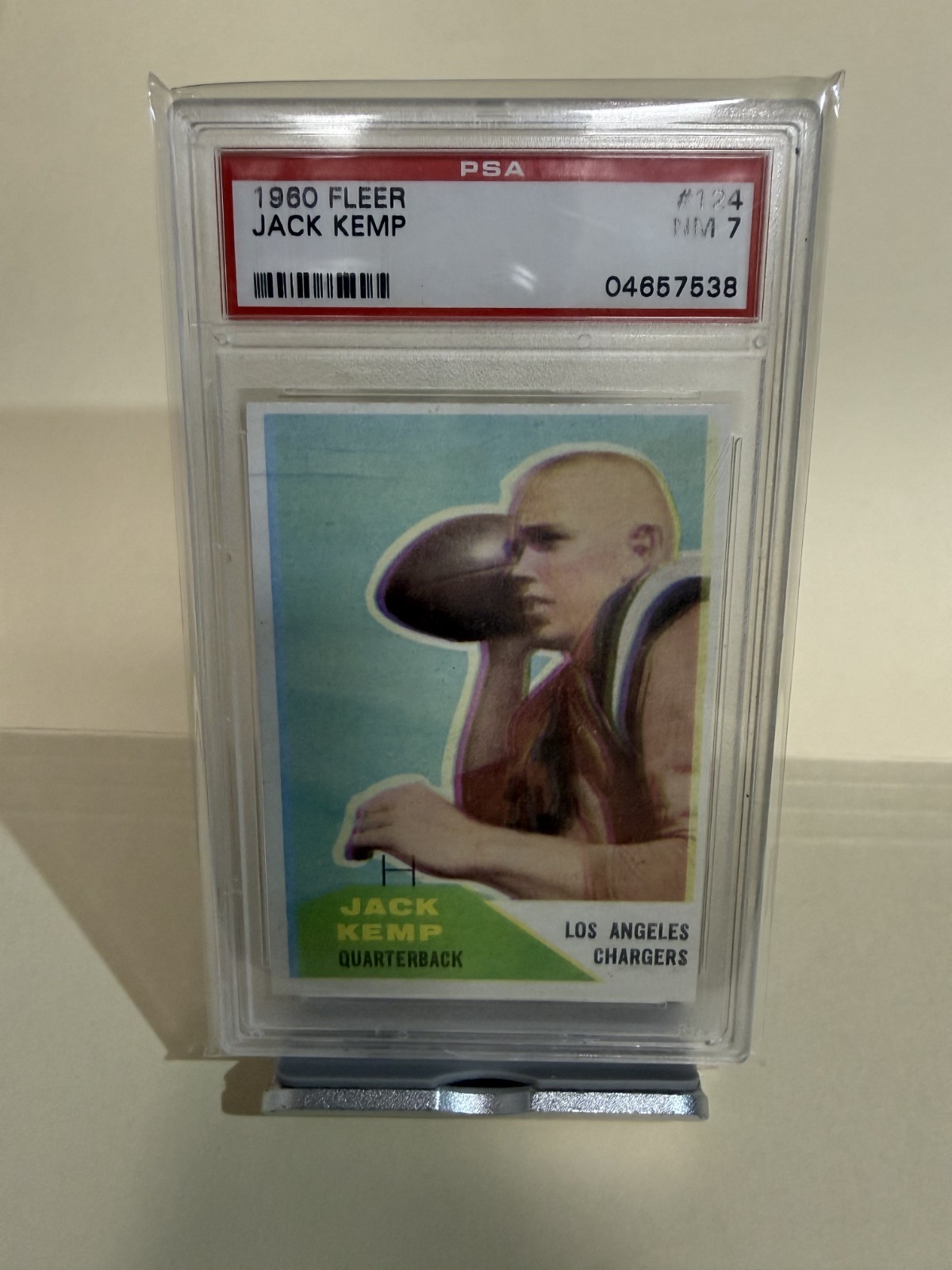 1960 FLEER JACK KEMP RC #124 PSA 7 NM CHARGERS BILLS VP Candidate 1996