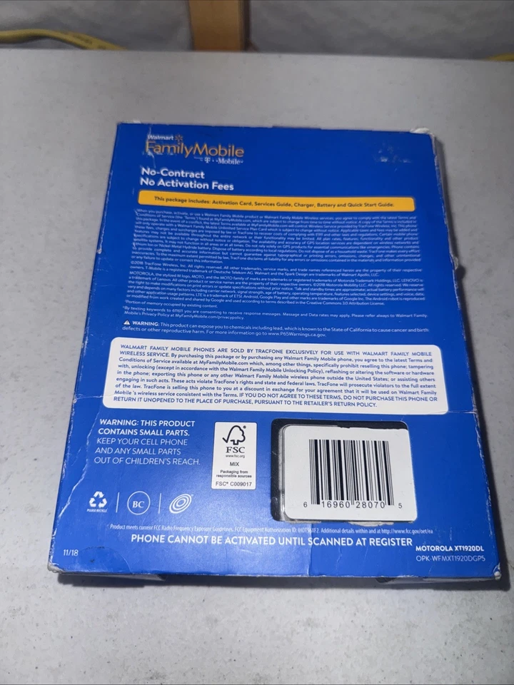 New Blue Family Mobile Moto E5 5.7 Max Display, 8 MP CAMERA - Image 3 of 4