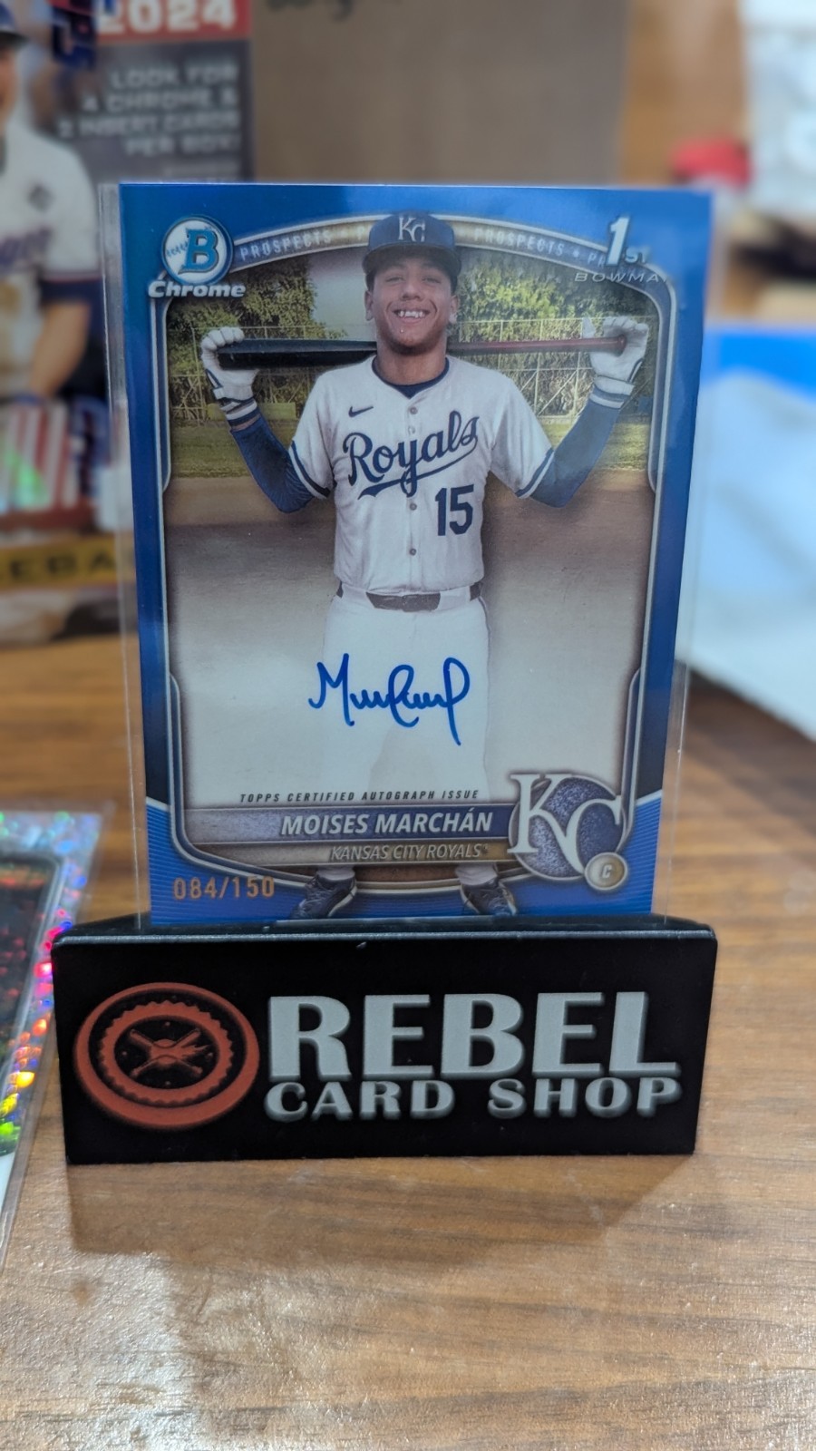 Moises Marchan True Blue Auto #/150 🔥2025 Bowman Chrome 1st Prospect Autograph