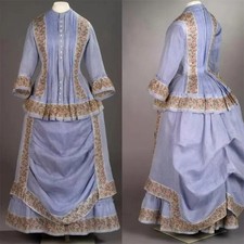 1990's Victorian Steampunk Gothic Cosplay Costume Edwardian Gown Medieval Retro