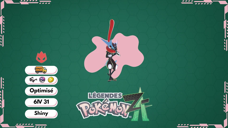 Pokémon Z-A Pokémon ZA Mega Amphinobi 6IV 31 Shiny strat✨Baron