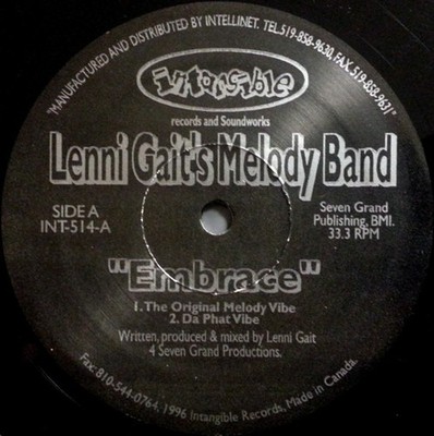 Lenni Gait's Melody Band - Embrace (12'') (Very Good Plus (VG+)) - 4027056139