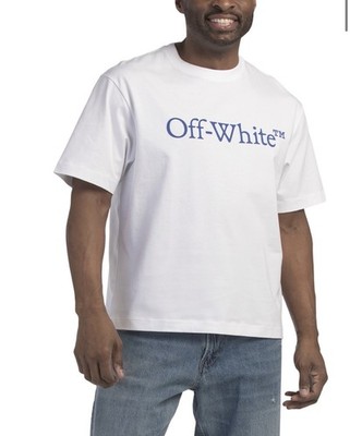 Off-White White Logo Men's Short Sleeve Cotton Jersey Crew Neck Regular T-Shirt