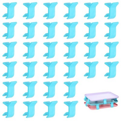 32 PCS Blue Baking Sheet Tray Stackers Cookie Pan Clips Home Kitchen Supply