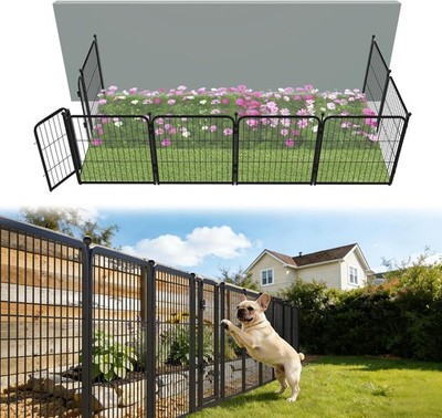 Garden Fence Outdoor the Yard   24in(H x 15.2ft(L Heavy Duty Metal Animal