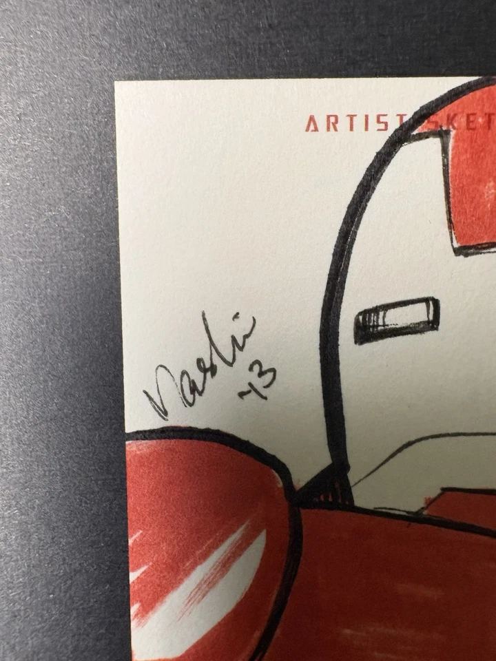 2013 Upper Deck Iron Man 3 Sketch Card 1/1 Hand Drawn By Nash Alvarez Auto MSU - Image 4 of 4