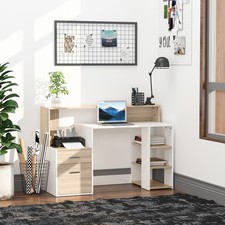 Computer Desk PC Table Wooden Workstation Executive Home Office Furniture Shelf
