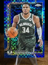 Topps 2025-26 Chrome Giannis Antetokounmpo #137 Blue X-Fractor Fresh From Topps