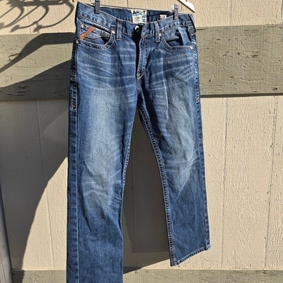 Ariat Men's M7 Rocker Slim 3D Grafton Straight Leg Jeans- Size 35/30- Pine Wash