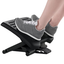 HOMCOM Poggiapiedi da Scrivania Ergonomico Regolabile con Rulli Massaggianti